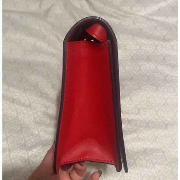 Versace Handbag Red NWT Crossbody Leather/Medium Logo - Picture 7 of 7